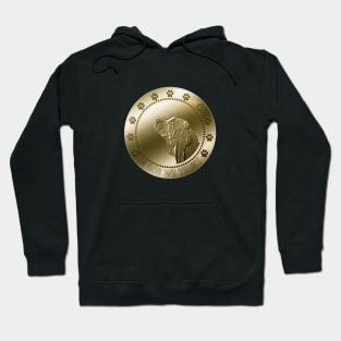 Funny Basset Hound Crypto Coin Digital Art Hoodie